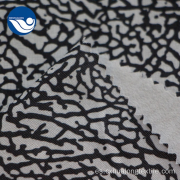 Tela de terciopelo de pincel de vellón coralino impreso para tapicería